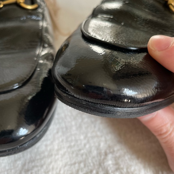 Gucci (Rare!) Fur Glossy Leather Mules - Picture 6 of 8